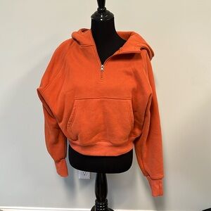Rust colored hooded sweatshirt NWOT